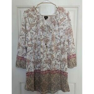Lee Women's Plus Size Cream/Floral Pheasant Top- NWOT Size 1x